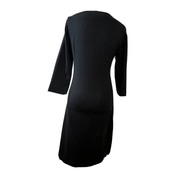 Soft Surroundings Womens Dress Wear Anywhere Size XS Black Surplice Faux Wrap - Picture 3 of 10
